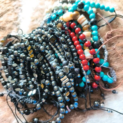 Bracelets with semi-precious stones new, handmade