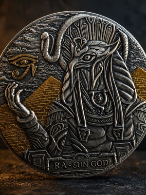 Συλλεκτικό χάλκινο νόμισμα Ra Sun God Black Edition καινούριο σε κάψουλα