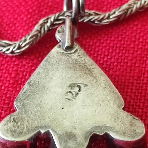 Silver chain 925 with handmade pendant used