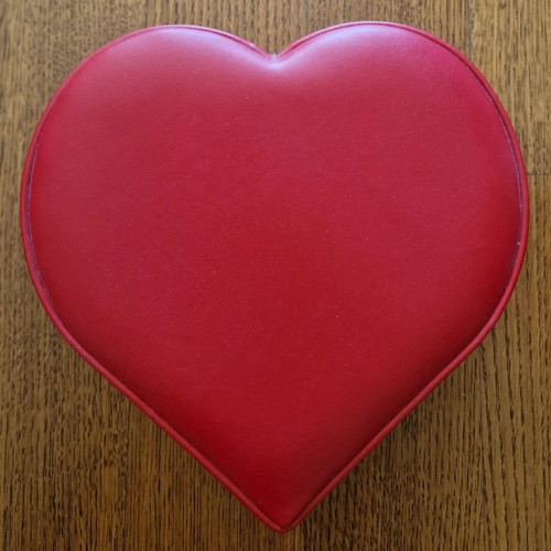 Heart decorative box like new, red color
