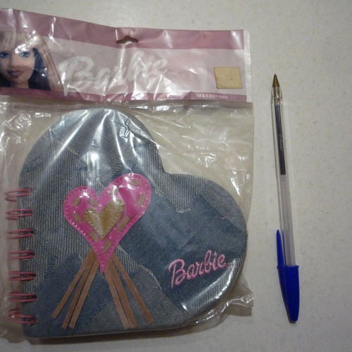 Barbie heart-shaped notebook new