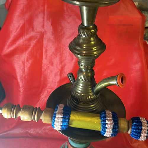 Hookah from Constantinople 1960 like new, brass with glass base