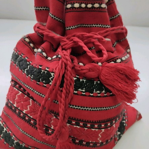 Cretan Vourgia like new, handmade cotton textile 30x27 cm