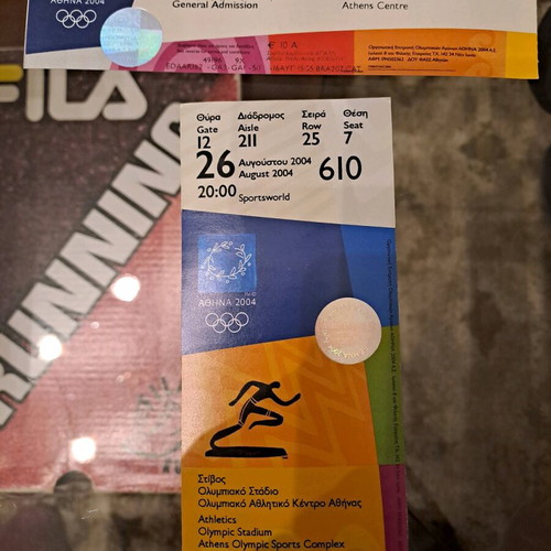 Olympic Games 2004 collectible tickets like new, pack of 2