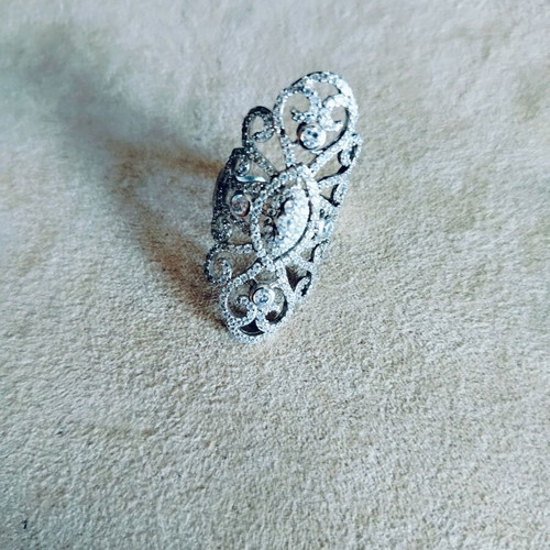Silver large ring like new