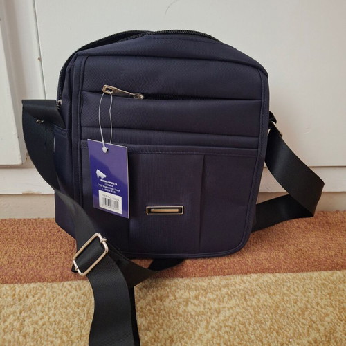 Men's shoulder bag with crossbody strap blue new
