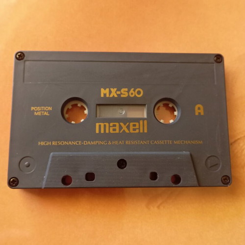 Maxell MX-S60 metal cassette used, high resonance and heat resistant