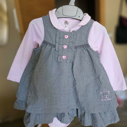 Orchestra dress and bodysuit set 9 months like new with white shirt gift