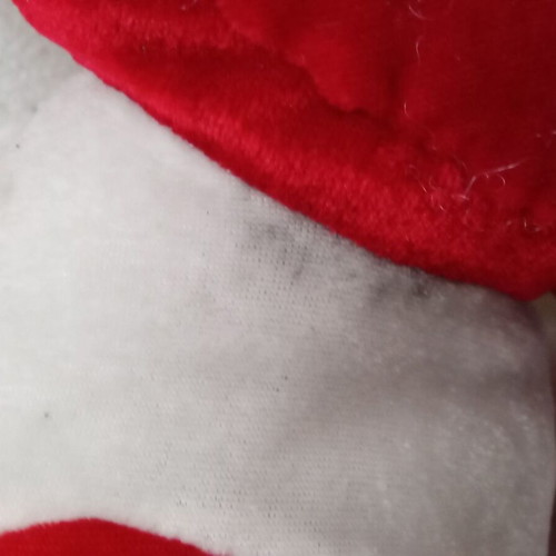 Plush heart used with small stains