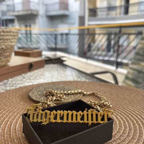 Jägermeister gold chain necklace stainless steel like new