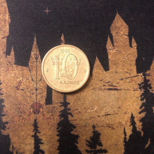 Sweden 1991 10 Kronor coin used