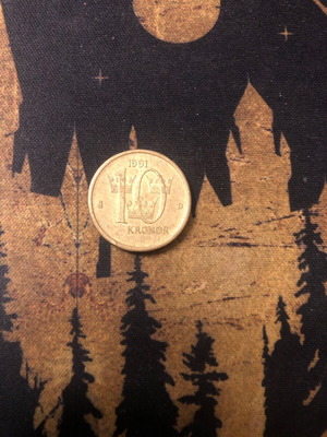 Sweden 1991 10 Kronor coin used