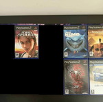 PlayStation 2 games Lara Croft, Finding Nemo, Spider-Man, Colin McRae, like new