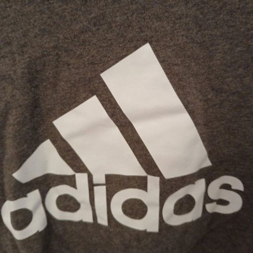 Adidas Dark Grey Heather Logo T-Shirt Size L like new