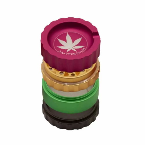 Amsterdam Rasta Grinder 50 x 50mm 3-Compartment new
