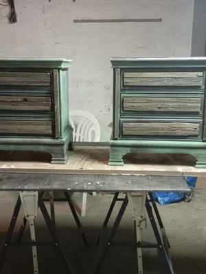 Rustic bedside tables