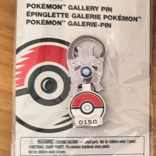 Pokémon Center Mewtwo Gallery Pin #0150 new, original packaging