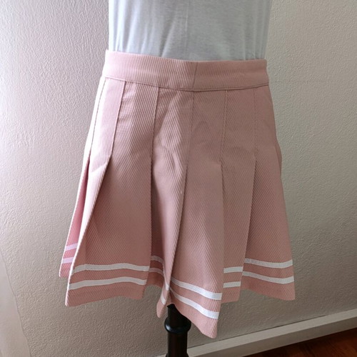 Mini tennis style skirt H&M Divided like new, pink/white, size Medium