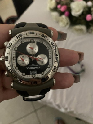 Diadora men's watch like new, black and gray