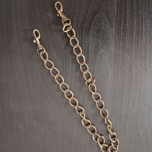 Chain accessory used, bronze color for bag strap extension