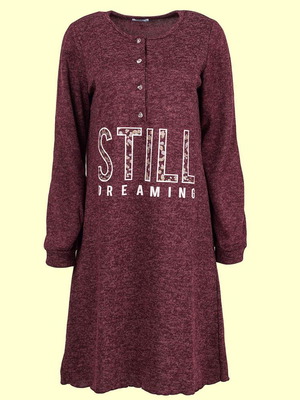 Luna midi μπορντό νυχτικό αφόρετο Medium και 2XL