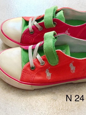 Polo Ralph Lauren athletic shoes size 24 like new, multicolor