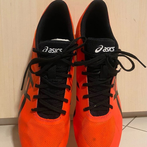 Asics Hyper MD track shoes like new, orange, size 45