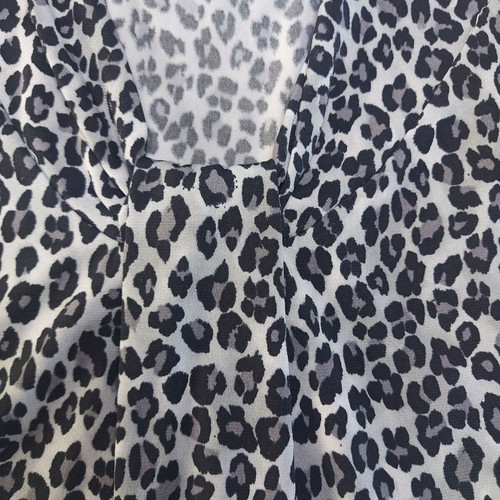 Dana Buchman Animal Print Sleeveless Top gray and black size L like new