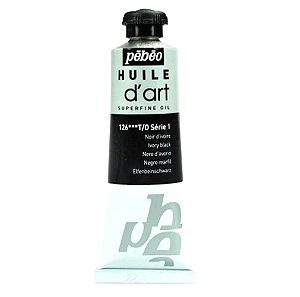 Λάδι ζωγραφικής σωληνάριο pebeo oil colour 20ml ivory black n.126