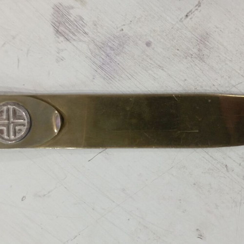 Bookmark bronze with silver cross like new