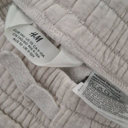 H&M Girls' Tracksuit like new, ice white with grey, size 9-10