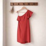 Red One-shoulder Party Dress Warehouse used, size S