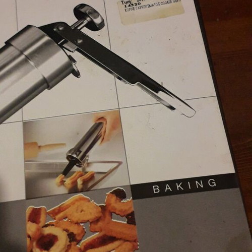 Cookie cornet used, stainless steel with discs and nozzles