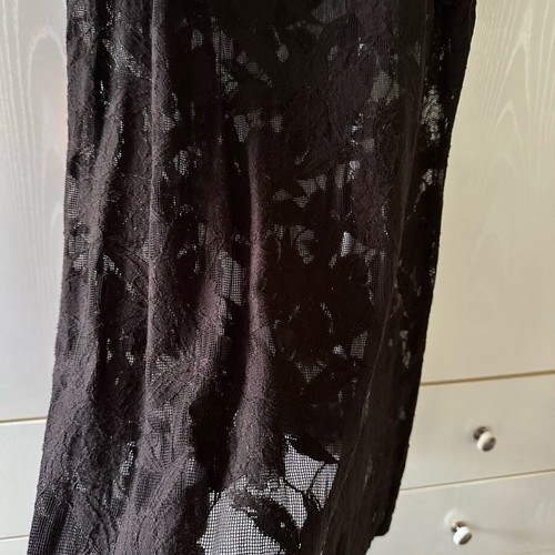 Semi-transparent dress used, black with stones, size M