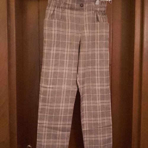 Alouette checked kids pants like new, size 14 years, beige pink
