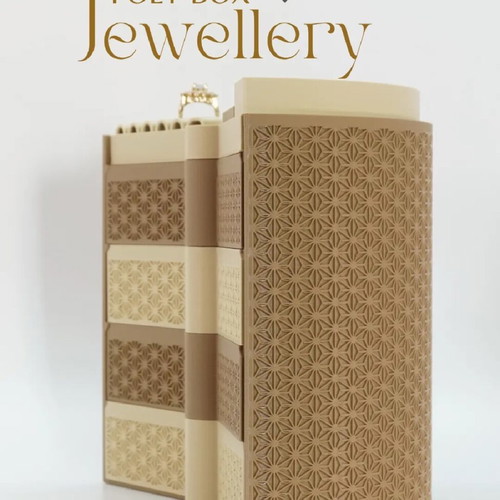 Spiral Luxe Premium Jewelry Box new, 3D printed with dual color design