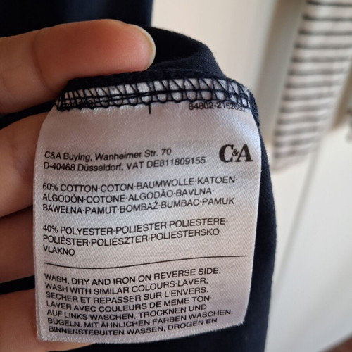 C&A men's t-shirt dark blue XL like new