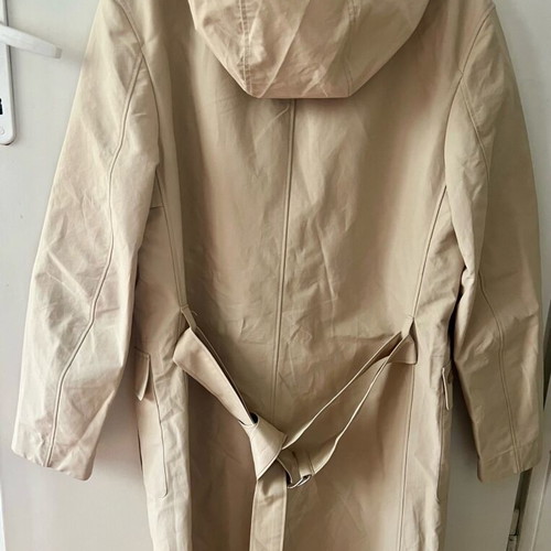 Lacoste Live hoodie trench raincoat beige men size L