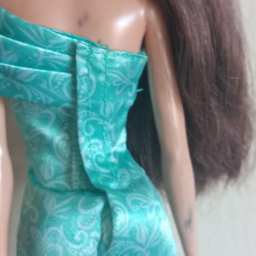 Barbie Red Carpet green dress used, Black Label collector doll 2013