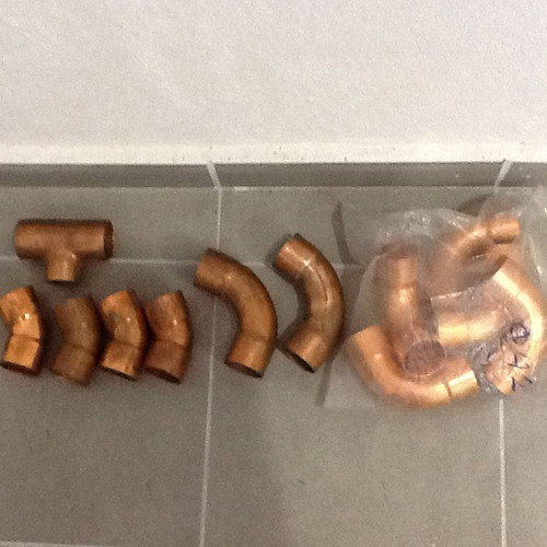 Copper fittings new in various sizes