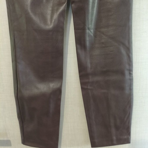 H&M leather-effect pants new, size small, burgundy