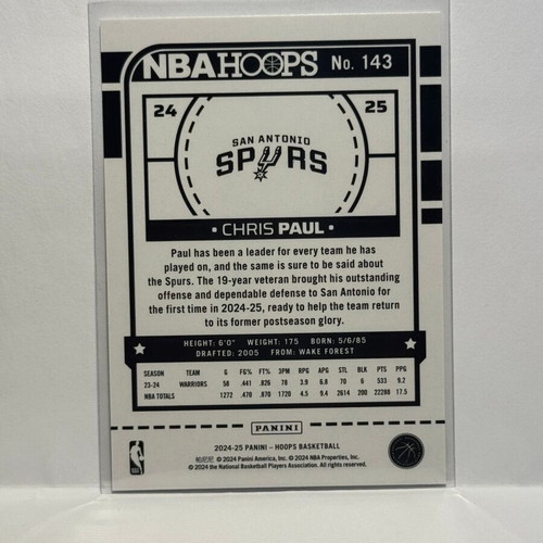 2024-25 Panini Hoops Chris Paul card new #143