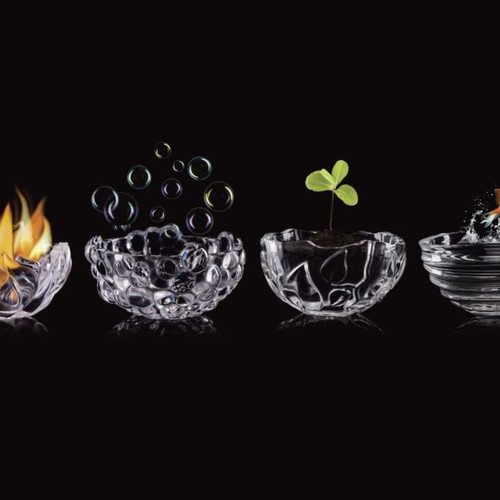 Small Rogaska Four Elements "Fire" bowl new, full lead crystal