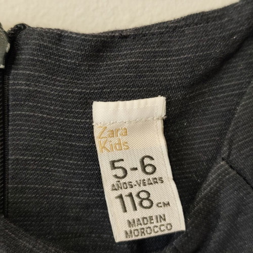 Zara linen dress for girl 5-6 years, like new, gray