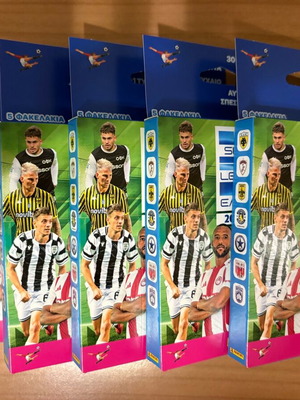 Superleague 2026 Panini αυτοκόλλητα 5 φακελάκια σφραγισμένα