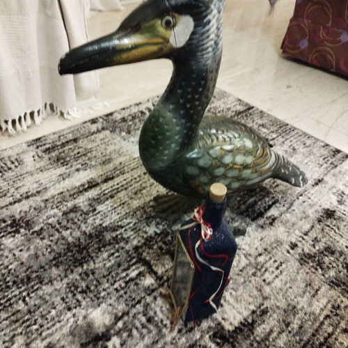 Wooden exotic bird used, large carved sculpture