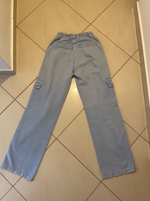 Cargo straight Bershka pants blue like new, size XS