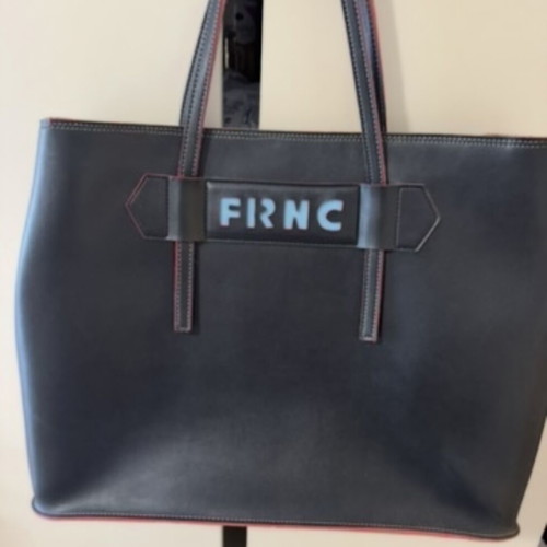 FRNC handmade black shoulder bag used, large size