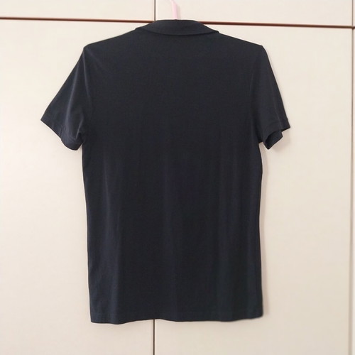 H&M men's cotton polo shirt size S new, black