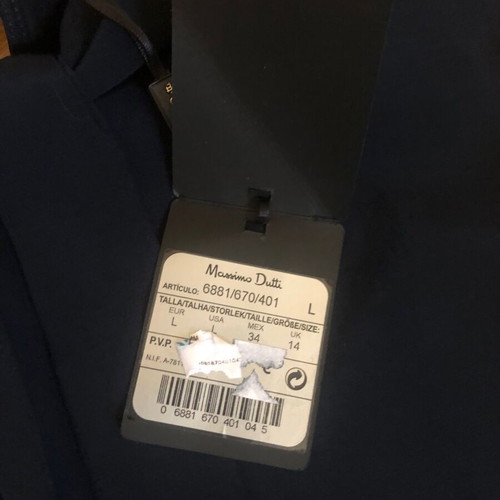 Massimo Dutti women's sleeveless top L new, dark blue with gold buttons